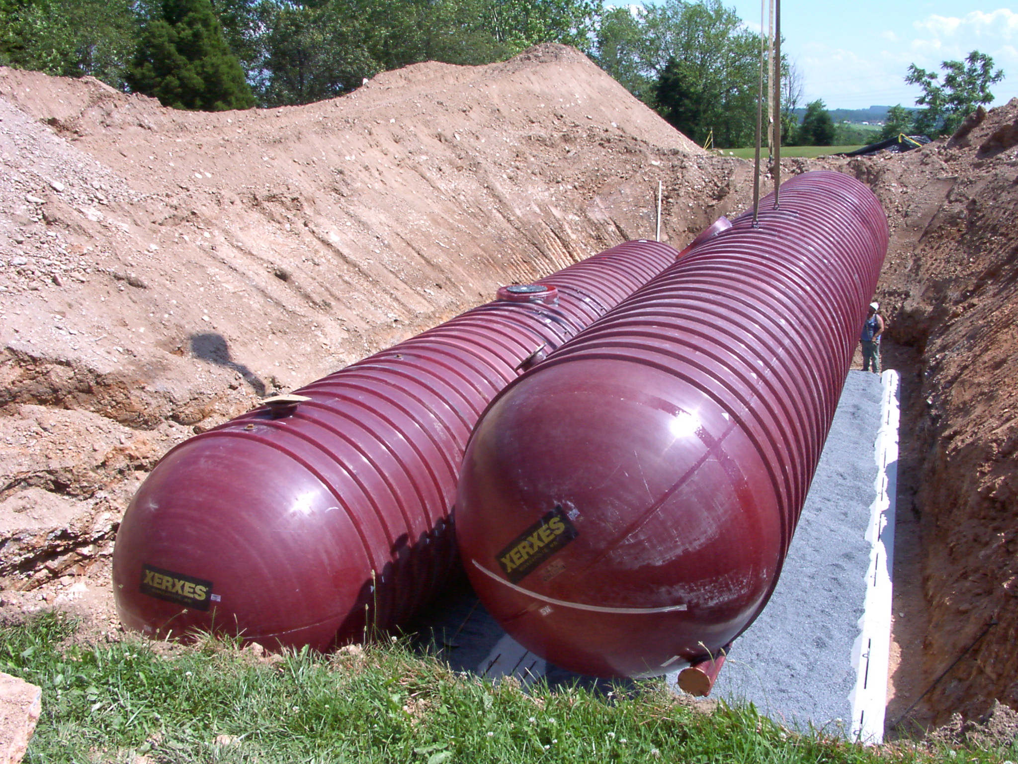 fiberglass storage tank